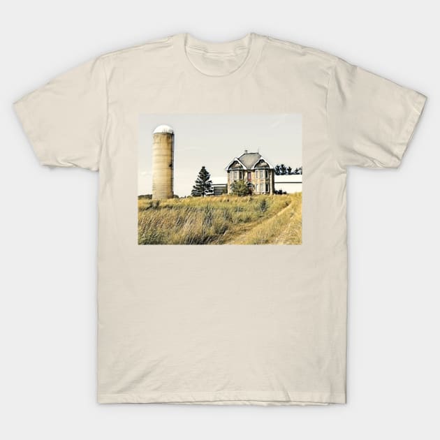 Brick Farmhouse and Silo No.1 T-Shirt by MaryLinH